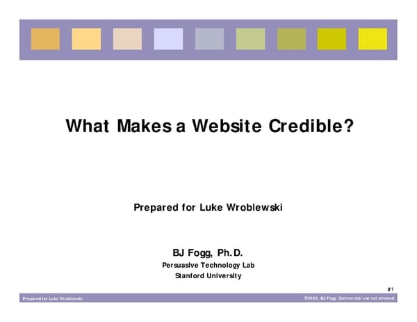 What Makes a Website Credible? - Page 1