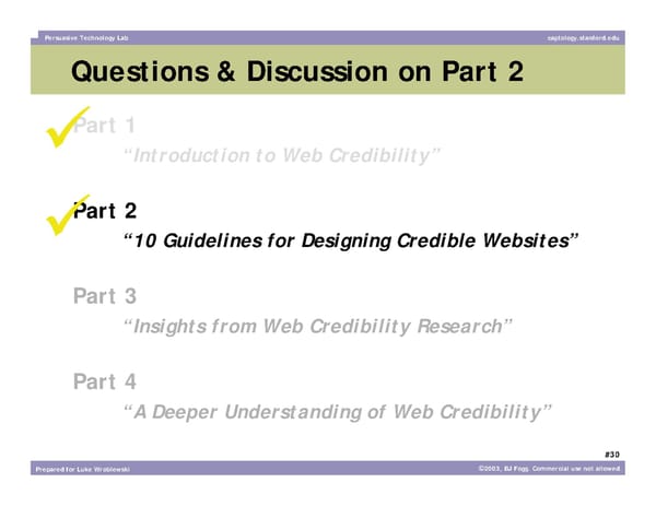 What Makes a Website Credible? - Page 30