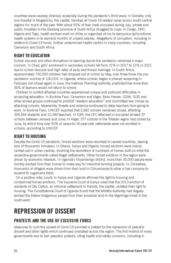 Amnesty International Report 2021/22 - Page 22