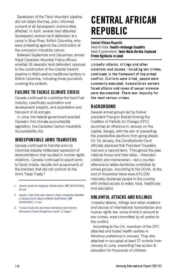 Amnesty International Report 2021/22 - Page 118