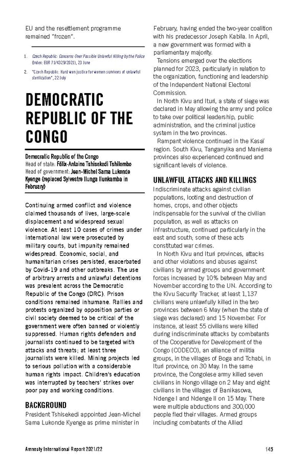 Amnesty International Report 2021/22 - Page 145