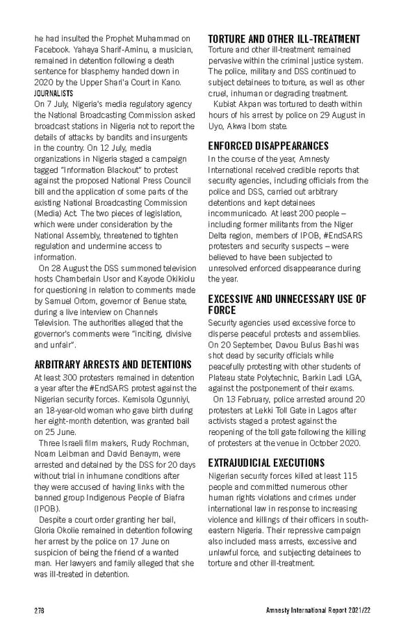 Amnesty International Report 2021/22 - Page 278