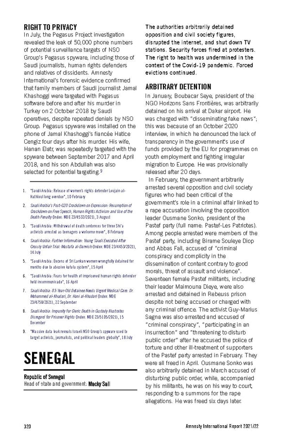 Amnesty International Report 2021/22 - Page 320