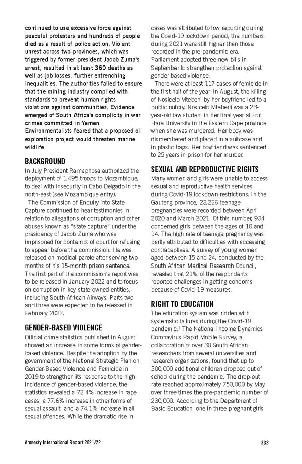 Amnesty International Report 2021/22 - Page 333