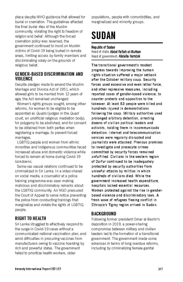 Amnesty International Report 2021/22 - Page 347