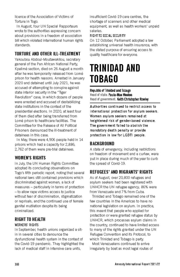 Amnesty International Report 2021/22 - Page 366