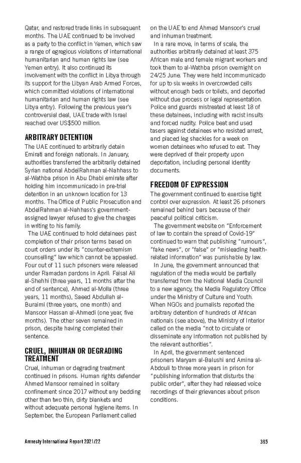 Amnesty International Report 2021/22 - Page 385