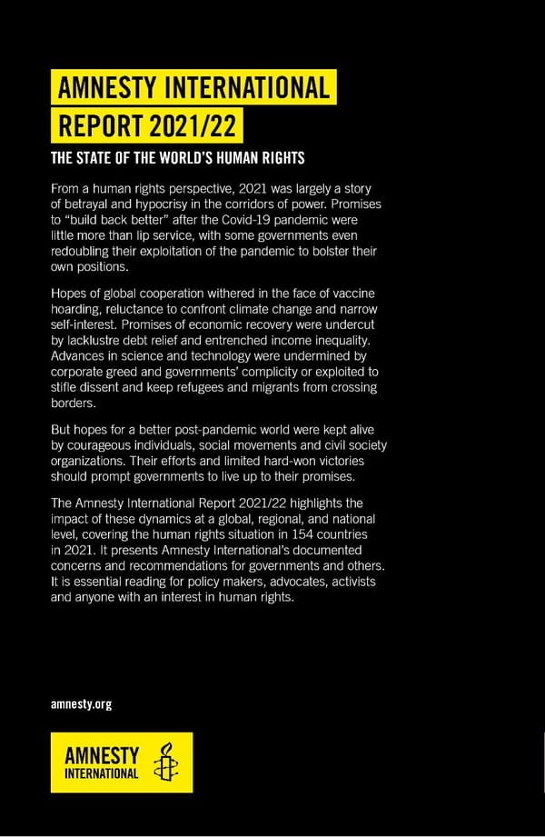 Amnesty International Report 2021/22 - Page 416