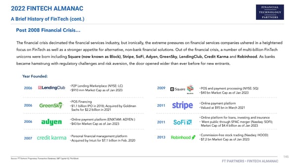 FT Partners 2022 FinTech Almanac - Page 145