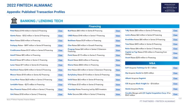 FT Partners 2022 FinTech Almanac - Page 157