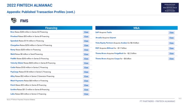 FT Partners 2022 FinTech Almanac - Page 161