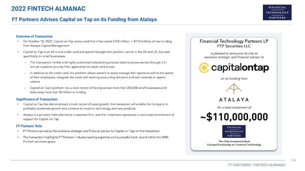 FT Partners 2022 FinTech Almanac - Page 184