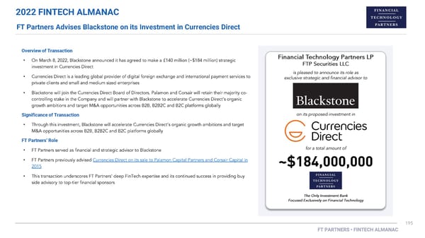 FT Partners 2022 FinTech Almanac - Page 195