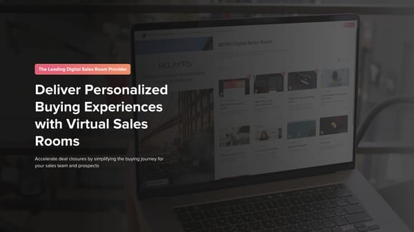 RELAYTO Digital Sales Room: Simplify & Accelerate Deals - Page 1