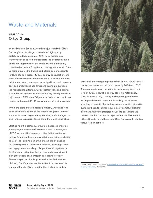 Goldman Sachs sustainability report - Page 128