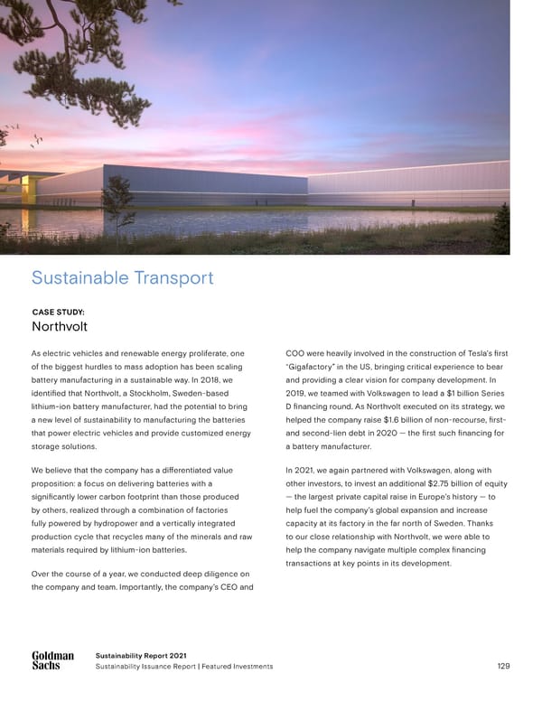 Goldman Sachs sustainability report - Page 129