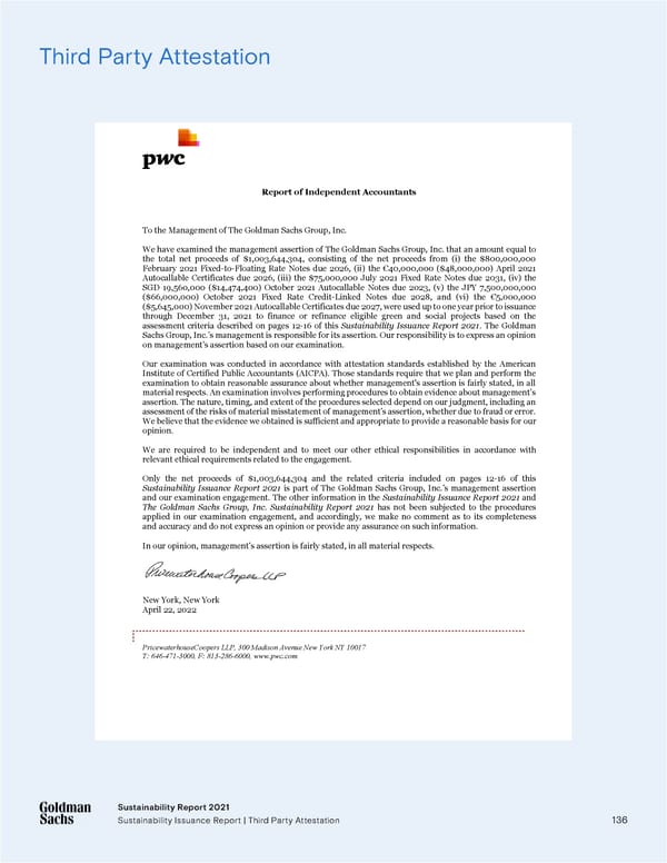 Goldman Sachs sustainability report - Page 136