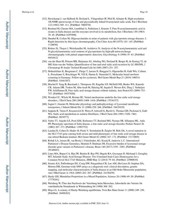 Free Sialic Acid Storage Disorder: Progress and Promise - Page 16