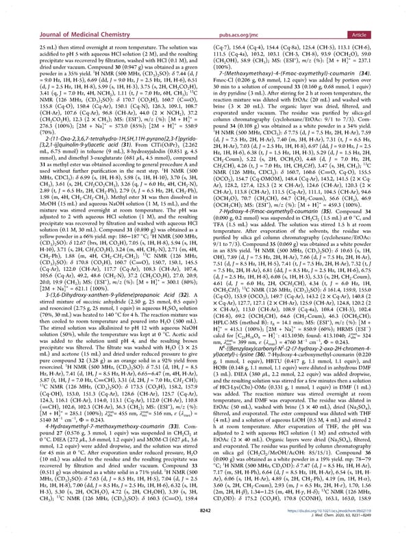 Amino Acids Bearing Aromatic or Heteroaromatic Substituents as a New Class of Ligands for the Lysosomal Sialic Acid Transporter Sialin - Page 12