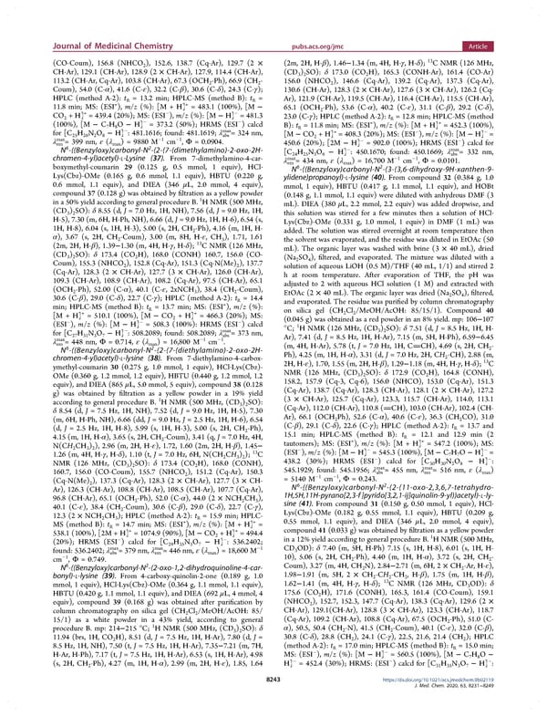 Amino Acids Bearing Aromatic or Heteroaromatic Substituents as a New Class of Ligands for the Lysosomal Sialic Acid Transporter Sialin - Page 13