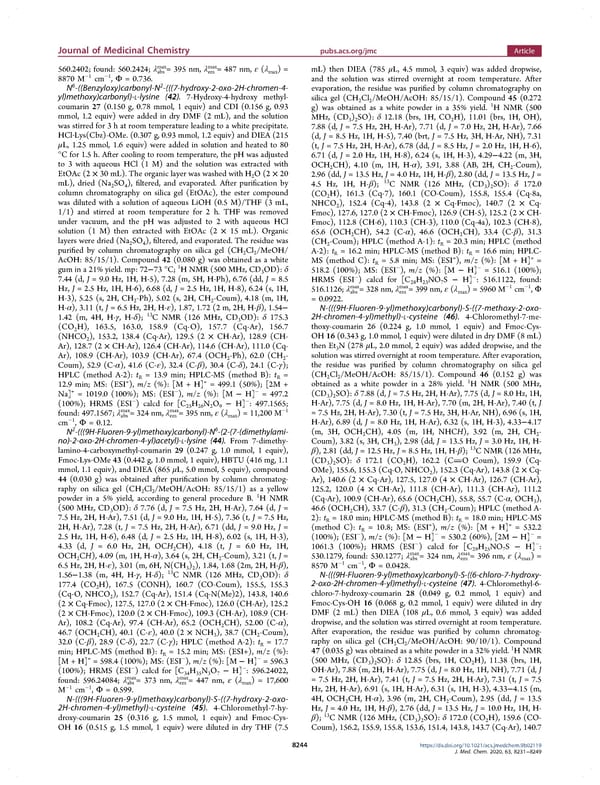 Amino Acids Bearing Aromatic or Heteroaromatic Substituents as a New Class of Ligands for the Lysosomal Sialic Acid Transporter Sialin - Page 14