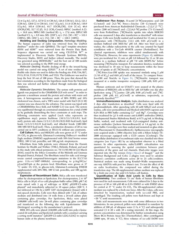 Amino Acids Bearing Aromatic or Heteroaromatic Substituents as a New Class of Ligands for the Lysosomal Sialic Acid Transporter Sialin - Page 15