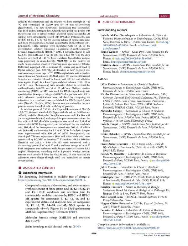 Amino Acids Bearing Aromatic or Heteroaromatic Substituents as a New Class of Ligands for the Lysosomal Sialic Acid Transporter Sialin - Page 16