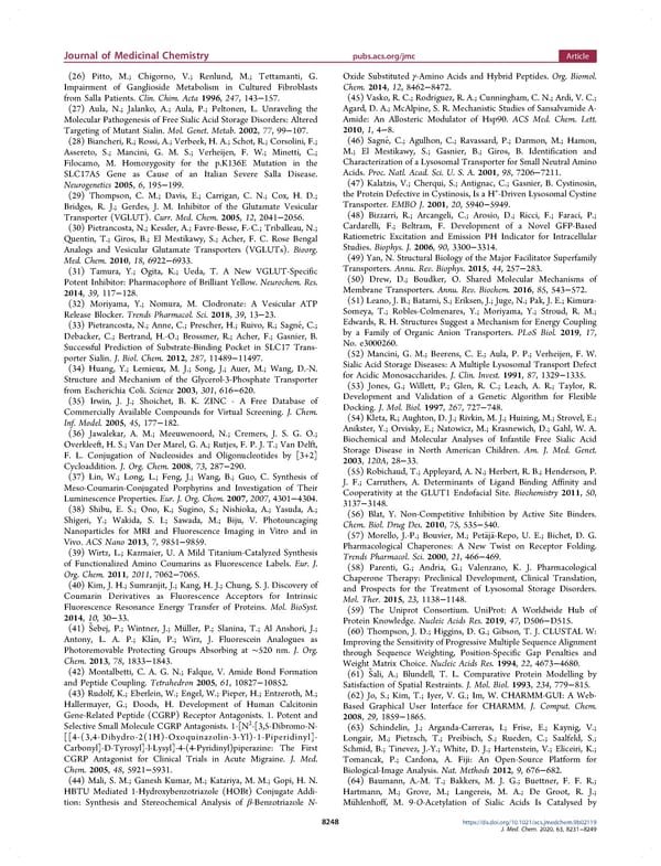 Amino Acids Bearing Aromatic or Heteroaromatic Substituents as a New Class of Ligands for the Lysosomal Sialic Acid Transporter Sialin - Page 18