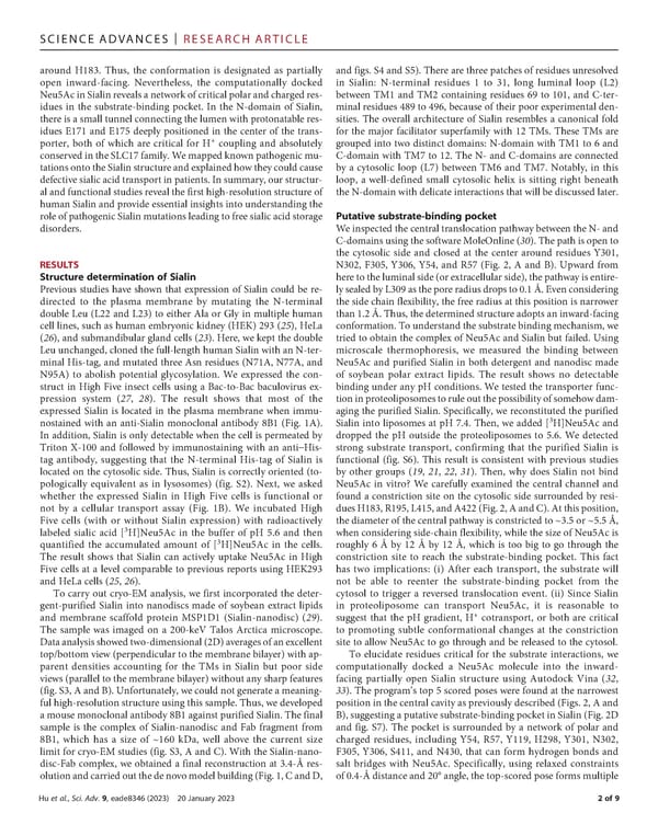 The molecular mechanism of sialic acid transport mediated by Sialin - Page 2