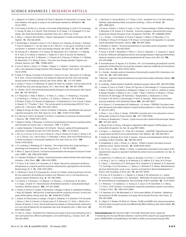 The molecular mechanism of sialic acid transport mediated by Sialin - Page 8