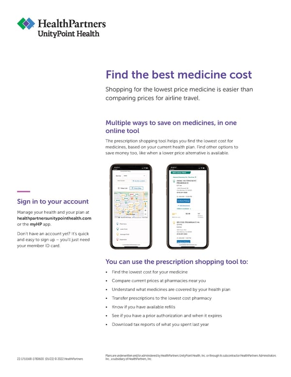 Pharmacy Rx Shopping Tool Flyer - Page 1