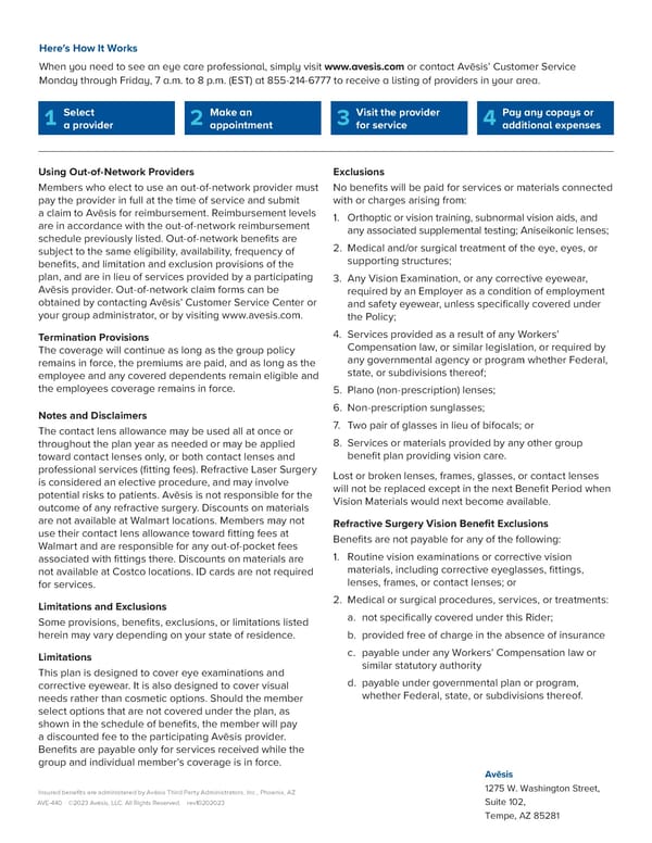 Avesis Benefit Summary 2024 - Page 2