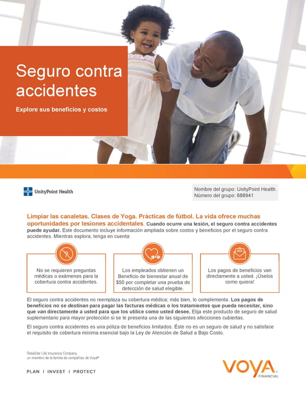 Accident – Explore Your Benefits Flyer Spanish 2024 - Page 1