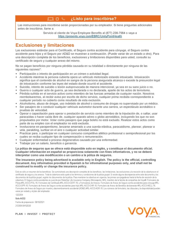 Accident – Explore Your Benefits Flyer Spanish 2024 - Page 7