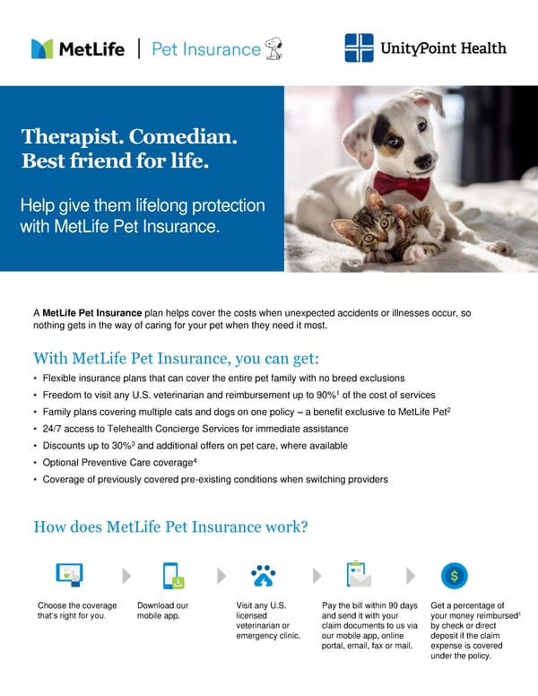 MetLife Pet Insurance Benefit Overview - Page 1