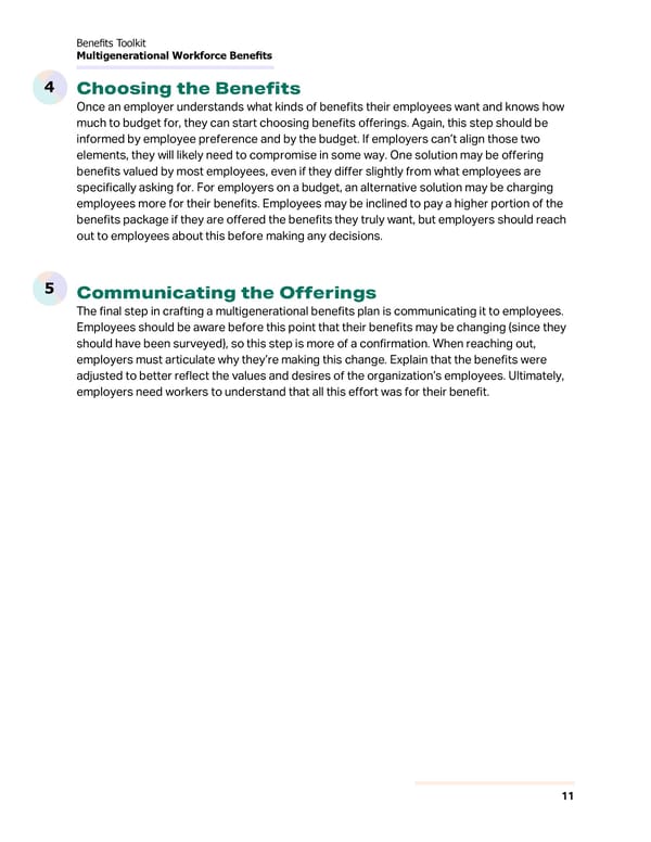 Multigenerational Workforce Benefits - Benefits Toolkit - Page 11