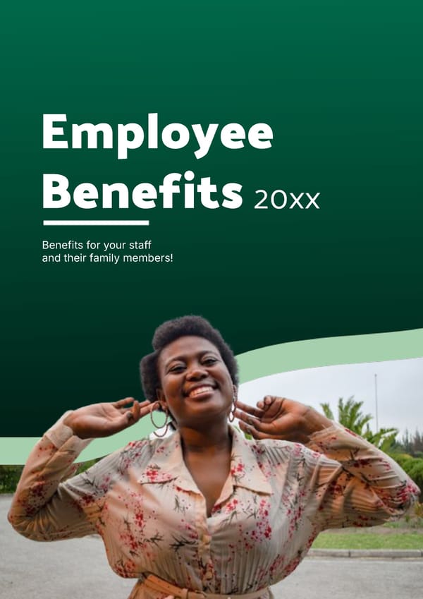 Digital Employee Benefits Brochure Template  - Google Slides, Powerpoint & PDF - Page 1