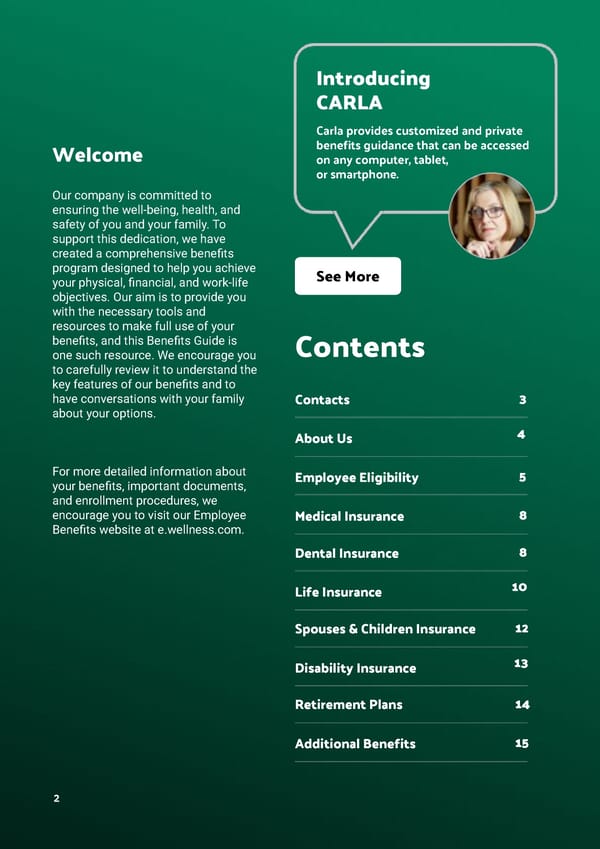 Digital Employee Benefits Brochure Template  - Google Slides, Powerpoint & PDF - Page 2