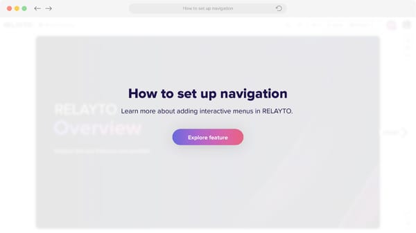 How to set up navigation - Page 1