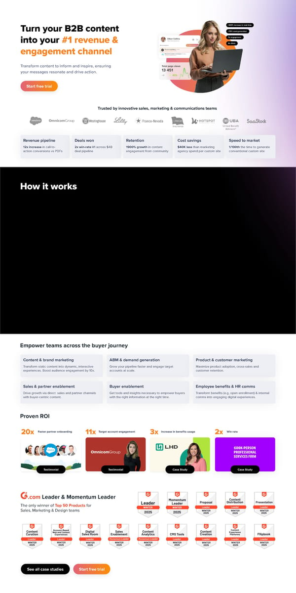 RELAYTO One-Pager: Interactive Scroll Experience - Page 1