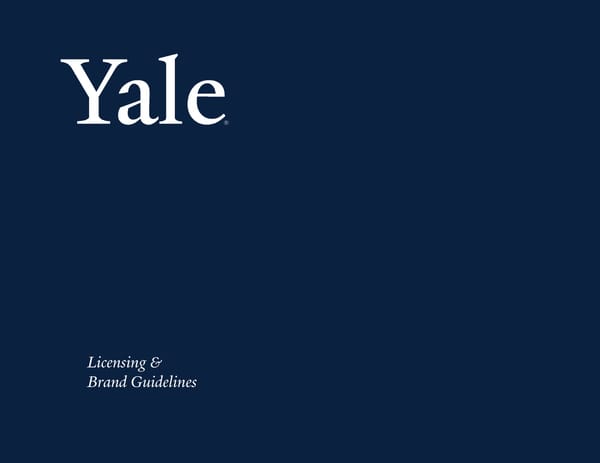 Yale Brand Book - Page 1