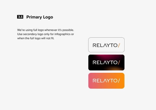 RELAYTO Brand Book: Identity & Visuals - Page 20